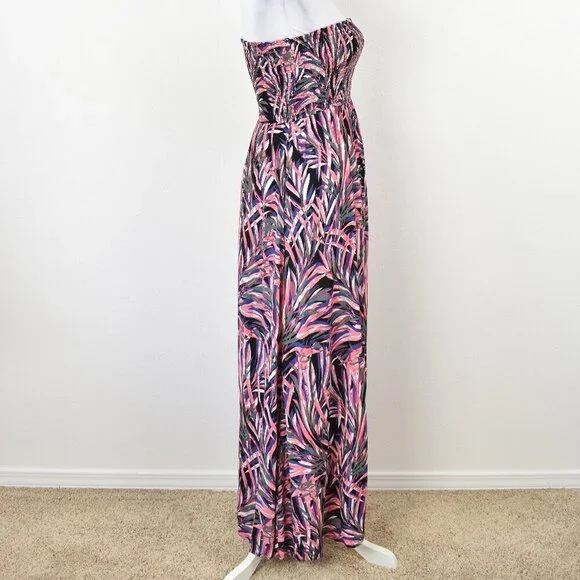 Evereve Hadley Strapless Maxi Dress Palm Print - XS - Picture 7 of 9